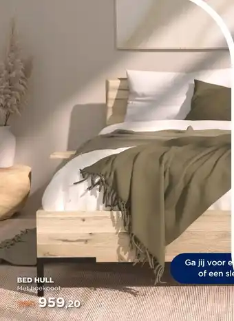 TotaalBED Bed Hull | houten hoofdbord | 140 x 200 cm | Hoekpoten aanbieding
