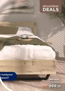 TotaalBED Bed Hull | houten hoofdbord | 140 x 200 cm | Slede poten aanbieding