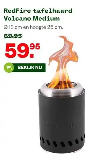 Welkoop RedFire tafelhaard Volcano Medium aanbieding