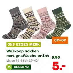 Welkoop Welkoop sokken met grafische print aanbieding