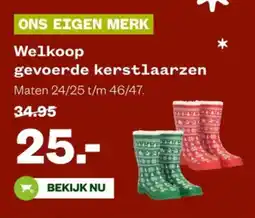 Welkoop Welkoop gevoerde kerstlaarzen aanbieding