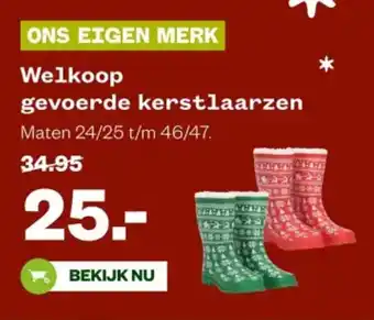 Welkoop Welkoop gevoerde kerstlaarzen aanbieding