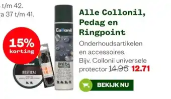 Welkoop Alle Collonil, Pedag en Ringpoint aanbieding