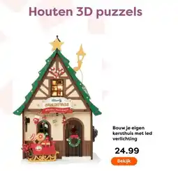 The Read Shop Bouw je eigen kersthuis met led verlichting aanbieding