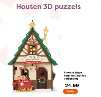 The Read Shop Bouw je eigen kersthuis met led verlichting aanbieding