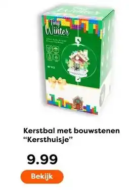 The Read Shop Kerstbal met bouwstenen Kersthuisje aanbieding