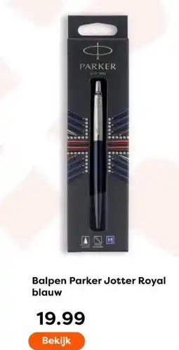 The Read Shop Balpen Parker Jotter Royal blauw aanbieding