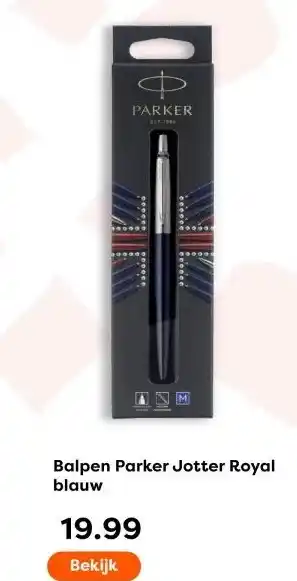 The Read Shop Balpen Parker Jotter Royal blauw aanbieding
