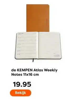 The Read Shop de KEMPEN Atlas Weekly Notes 11x16 cm aanbieding