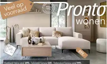 Pronto wonen Hoekbank Fabria aanbieding