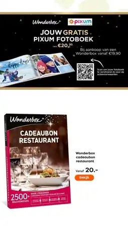 The Read Shop Wonderbox cadeaubon restaurant aanbieding