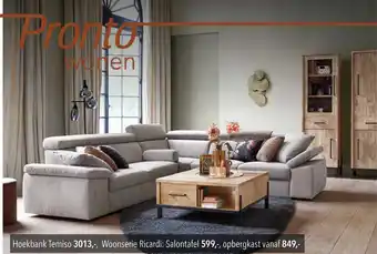 Pronto wonen Hoekbank Temiso aanbieding