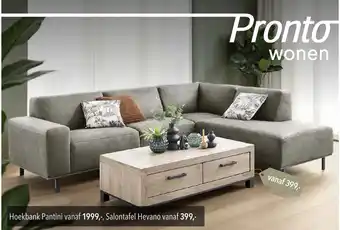 Pronto wonen Hoekbank Pantini aanbieding