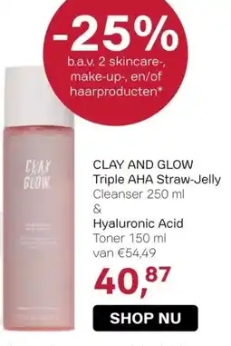 Pour Vous Clay and Glow Hyaluronic Acid aanbieding