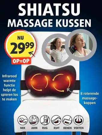 Lucovitaal SHIATSU MASSAGE KUSSEN aanbieding