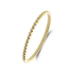 Lucardi 14 karaat geelgouden ring bolletjes aanbieding