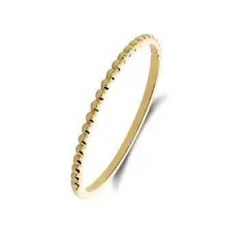 Lucardi 14 karaat geelgouden ring bolletjes aanbieding