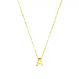 Lucardi 9 karaat ketting met hanger letter voor dames aanbieding