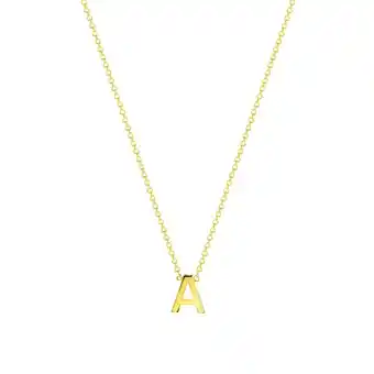 Lucardi 9 karaat ketting met hanger letter voor dames aanbieding