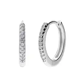 Lucardi Zilveren oorringen 15mm met zirkonia aanbieding