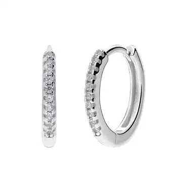 Lucardi Zilveren oorringen 15mm met zirkonia aanbieding