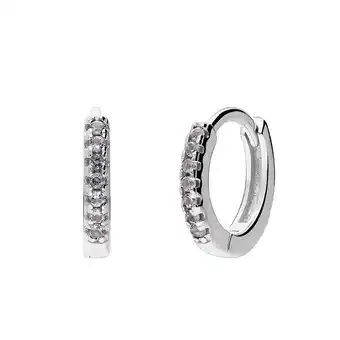 Lucardi Zilveren oorringen 12mm met zirkonia aanbieding