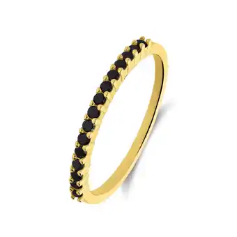 Lucardi Zilveren goldplated ring met zirkonia voor dames aanbieding