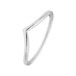 Lucardi Zilveren ring V-vorm rhodiumplated aanbieding