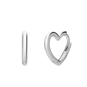 Lucardi Zilveren oorringen hart voor dames aanbieding