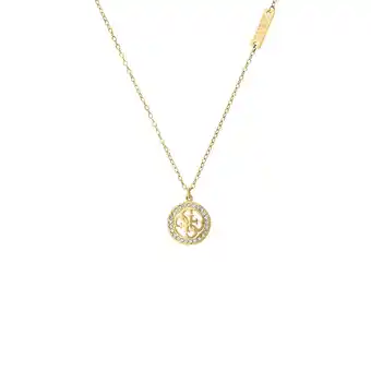 Lucardi Guess stalen goldplated ketting met hanger met kristal voor dames aanbieding