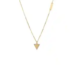 Lucardi Guess stalen goldplated ketting met hanger triangle met kristal voor dames aanbieding