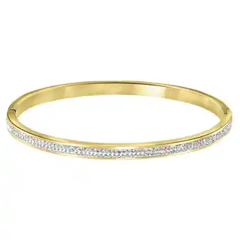 Lucardi Guess stalen goldplated bangle met kristal voor dames aanbieding