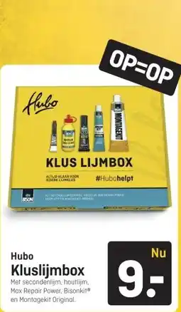 Hubo Hubo Kluslijmbox aanbieding