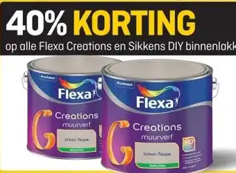 Hubo alle Flexa Creations en Sikkens DIY binnenlakken aanbieding