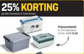 Hubo alle Sunware Q-Line boxen aanbieding