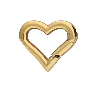 Lucardi Stalen goldplated hanger hart voor dames aanbieding