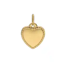 Lucardi Stalen goldplated hanger met graveerplaat hart voor dames aanbieding