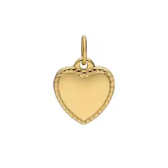 Lucardi Stalen goldplated hanger met graveerplaat hart voor dames aanbieding