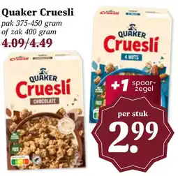 CoopCompact Quaker Cruesli aanbieding