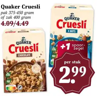 CoopCompact Quaker Cruesli aanbieding