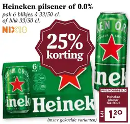 CoopCompact Heineken pilsener of 0.0% aanbieding
