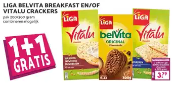 Coop LIGA BELVITA BREAKFAST EN/OF VITALU CRACKERS aanbieding