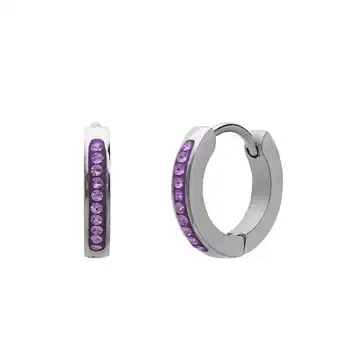 Lucardi Little Miss Fabulous stalen kinderoorbellen violet kristal aanbieding