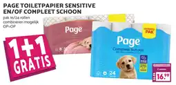Coop PAGE TOILETPAPIER SENSITIVE EN/OF COMPLEET SCHOON aanbieding