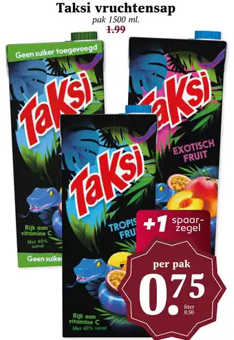 Coop Taksi vruchtensap aanbieding