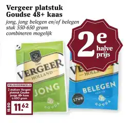 Coop Vergeer platstuk Goudse 48+ kaas aanbieding
