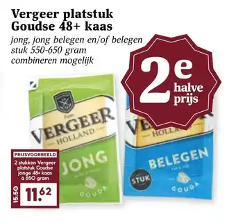 Coop Vergeer platstuk Goudse 48+ kaas aanbieding