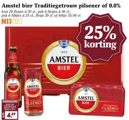 Coop Amstel bier Traditiegetrouw pilsener of 0.0% aanbieding