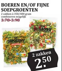 Coop BOEREN EN/OF FIJNE SOEPGROENTEN aanbieding