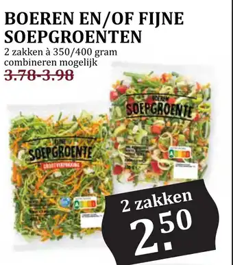 Coop BOEREN EN/OF FIJNE SOEPGROENTEN aanbieding